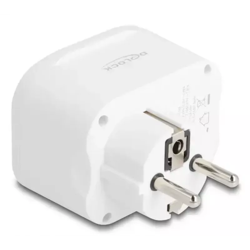 DeLOCK 11498 maitinimo kištuko adapteris Type E/F hibridinis Type F baltas