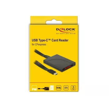 Kortelių skaitytuvas DeLOCK 91749 USB 3.1 Gen 2 Type C Juoda