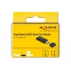 Kortelių skaitytuvas DeLOCK 91002 USB Juoda MicroSD SD SDHC SDXC 5000 Mbit/s
