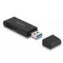 Kortelių skaitytuvas DeLOCK 91002 USB Juoda MicroSD SD SDHC SDXC 5000 Mbit/s