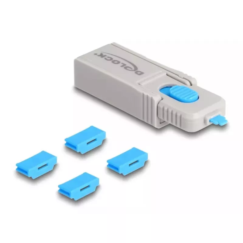DeLOCK HDMI prievadų blokatorių rinkinys 4 vnt. + atrakinimo įrankis HDMI lizdams