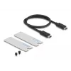 SSD dėžutė DeLOCK 42018 Sidabrinė M.2 40 Gbit/s USB Type-C