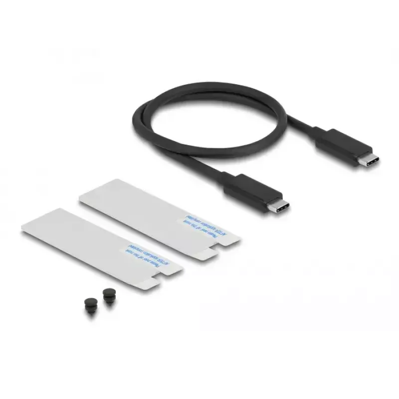 SSD dėžutė DeLOCK 42018 Sidabrinė M.2 40 Gbit/s USB Type-C