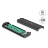 SSD korpusas DeLOCK 42031 juodas M.2 PCIe SATA 20 Gbit/s