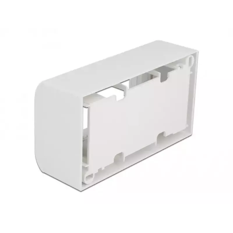 Pleistro skydo priedas DELOCK 81333 — baltas polikarbonato laikiklis, 152×50×82 mm