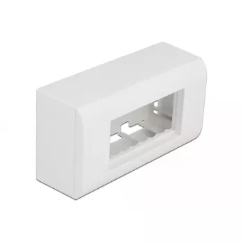 Pleistro skydo priedas DELOCK 81333 — baltas polikarbonato laikiklis, 152×50×82 mm