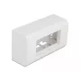 Pleistro skydo priedas DELOCK 81333 — baltas polikarbonato laikiklis, 152×50×82 mm