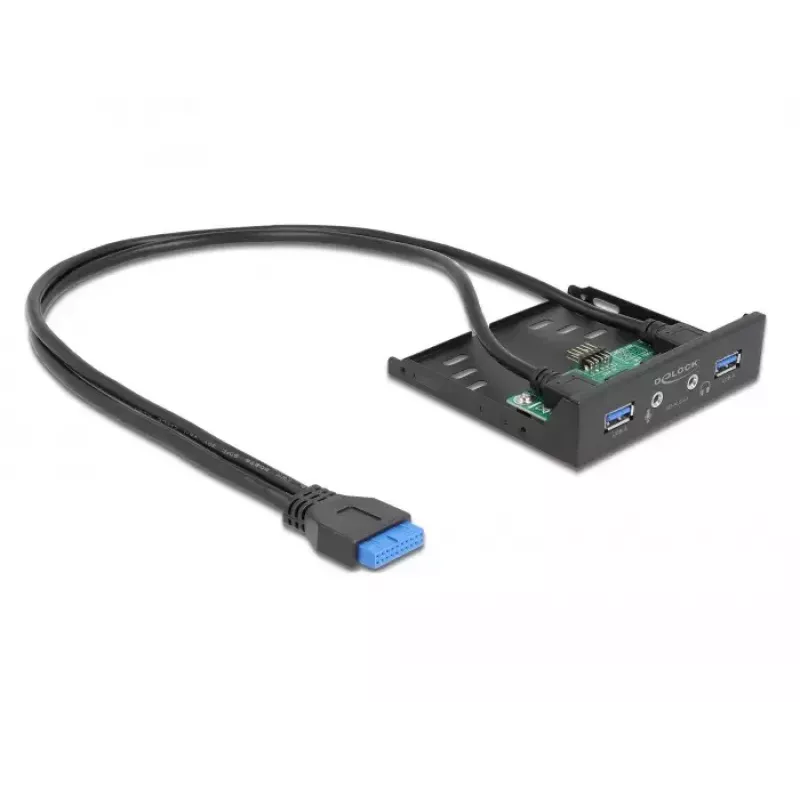 Priekinė panelė DeLOCK 3,5 colio USB 3.2 Gen 1 2 x USB Type-A HD-Audio