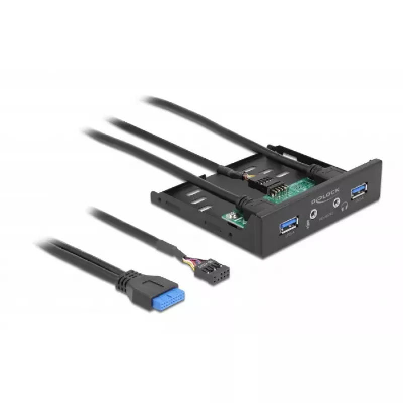 Priekinė panelė DeLOCK 3,5 colio USB 3.2 Gen 1 2 x USB Type-A HD-Audio