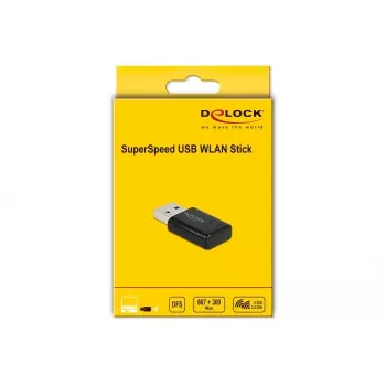 Tinklo plokštė DeLOCK 12550 WLAN USB dviejų juostų Wi-Fi 5