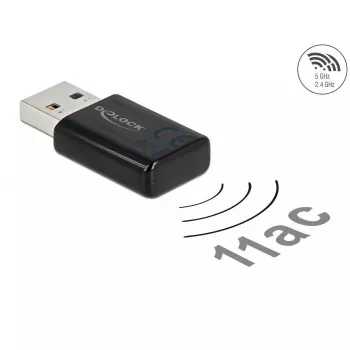 Tinklo plokštė DeLOCK 12550 WLAN USB dviejų juostų Wi-Fi 5