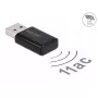 Tinklo plokštė DeLOCK 12550 WLAN USB dviejų juostų Wi-Fi 5