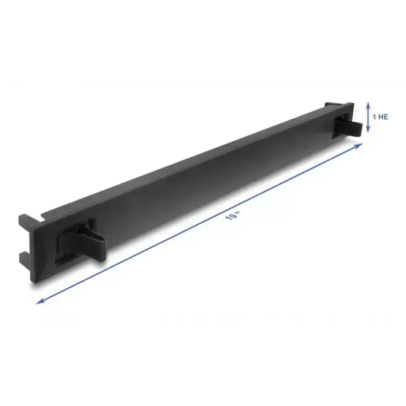 Rack blind panel DELOCK 67208, ABS plastic, Juoda, 1U