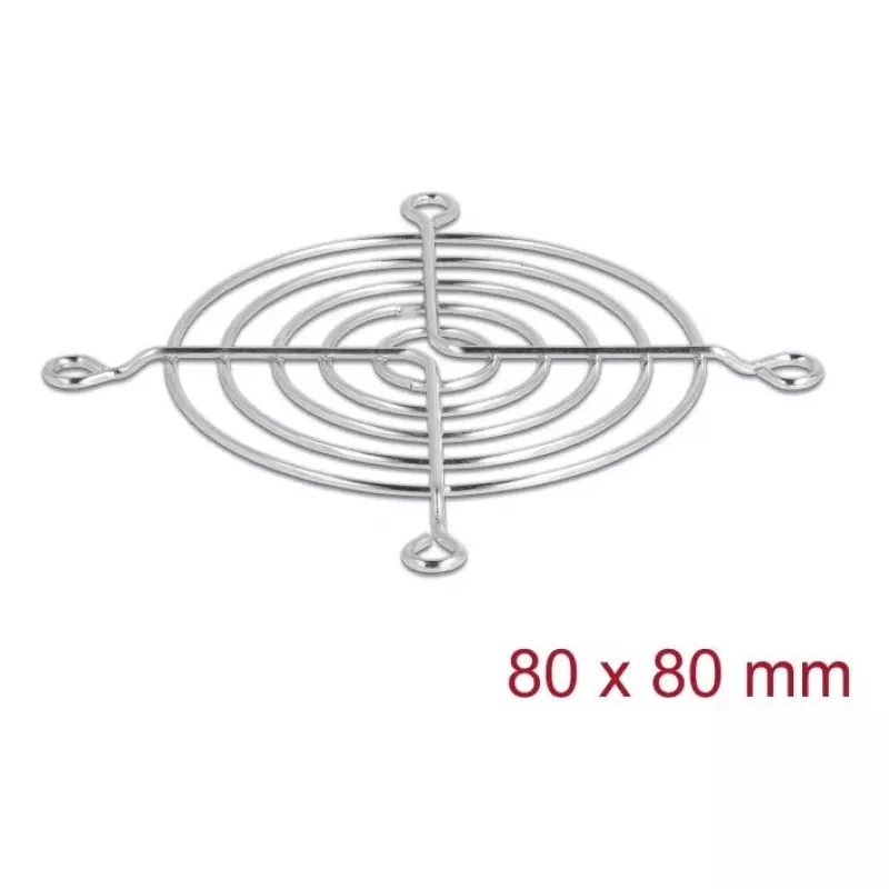 Ventiliatoriaus grotelės DELOCK 67306 — metalinės 75,5 × 75,5 mm kompiuterių aušinimo ventiliatoriams