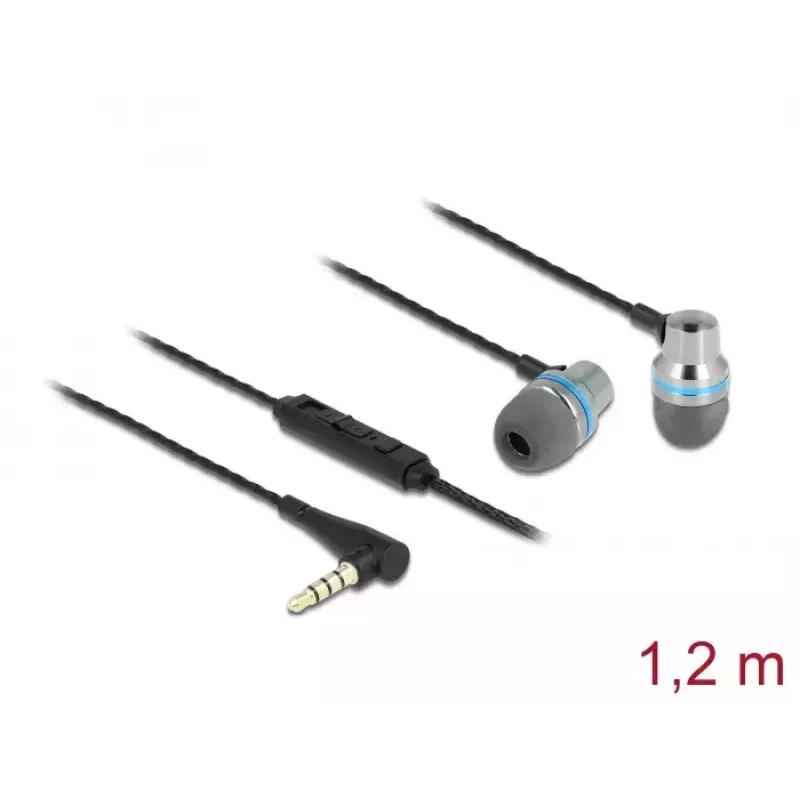 Delock 27183 ausinės su mikrofonu, 3,5 mm lizdas, garsumo valdymas