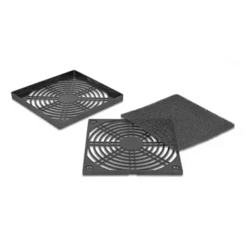 Ventiliatoriaus grotelės DELOCK 67313, ABS juodos, 125×125 mm, tvirtinimo raštas 105×105 mm