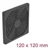 Ventiliatoriaus grotelės DELOCK 67313, ABS juodos, 125×125 mm, tvirtinimo raštas 105×105 mm