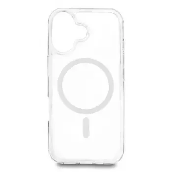 Apsauginis dėklas „iPhone 17“, DELOCK — Dangtelis, suderinamas su „MagSafe“, permatomas baltas, tinka iki 16 cm (6,3 col.) ekranui