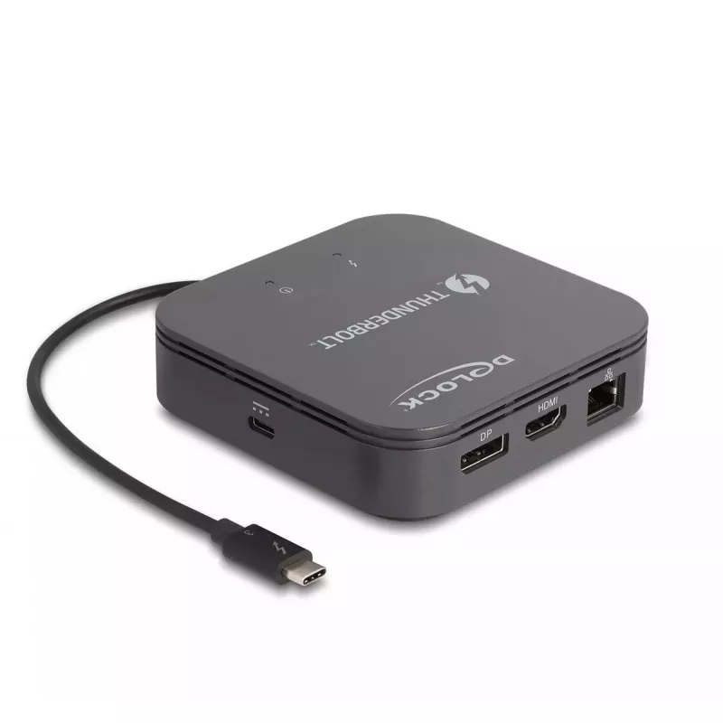 DeLOCK Thunderbolt 3 Mini dokų stotelė 8K DisplayPort HDMI USB LAN Audio PD 3.0