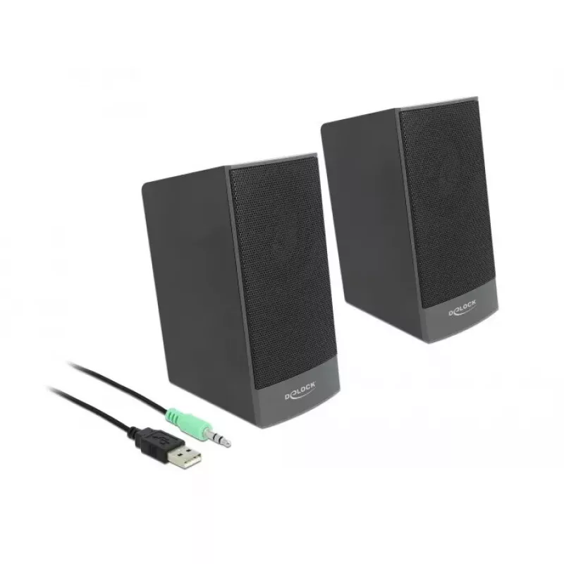 Stereospeakers DELOCK 27001, 2.0, maitinamas USB