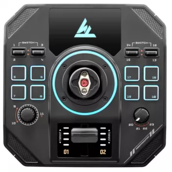 Žaidimų vairo bazė Thrustmaster Sol‑R 5 Base, juoda, USB Type‑C, analoginė/skaitmeninė, skirta PC, 196×196×67 mm