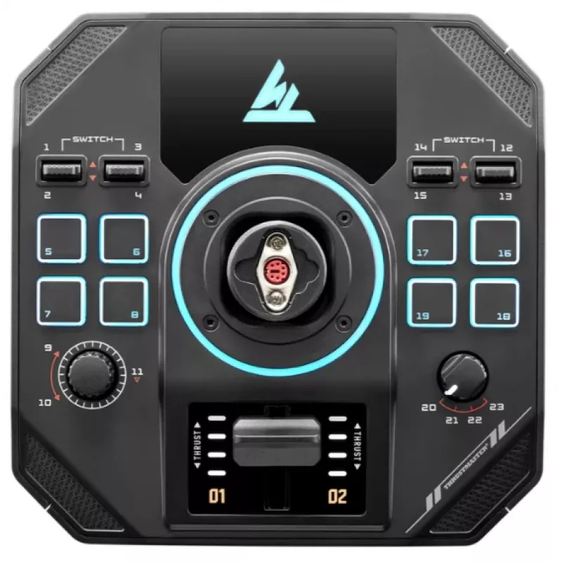 Žaidimų vairo bazė Thrustmaster Sol‑R 5 Base, juoda, USB Type‑C, analoginė/skaitmeninė, skirta PC, 196×196×67 mm