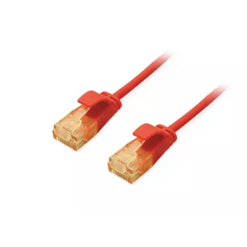 Equip Cat.6A U/UTP plonas komutacinis kabelis 3.0m raudonas 10000 Mbit/s