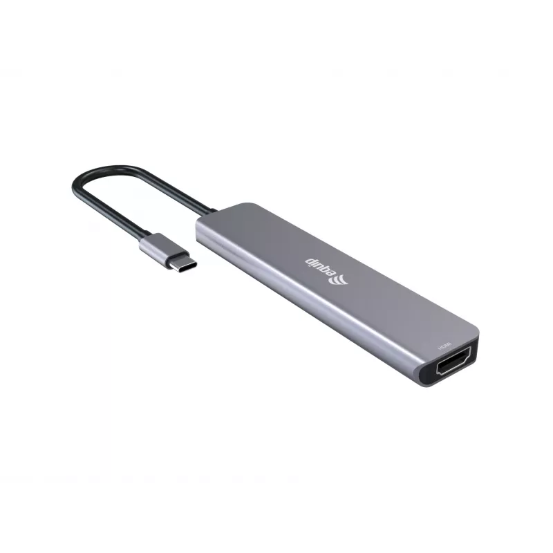 Equip USB-C 6 viename daugiafunkcis adapteris, HDMI 4K/30Hz, USB-C x 4, USB-A x 1, 5Gbps, 100W USB PD