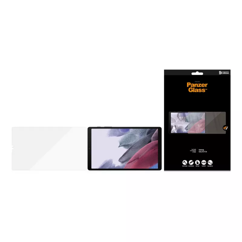 PanzerGlass ® Ekrano apsauga Samsung Galaxy T A7 Lite, Samsung, Samsung - Galaxy Tab A7 Lite, Sausas uždėjimas, Atsparus įbrėžimams, Atsparus smūgiams, Skaidrus, 1 vnt.