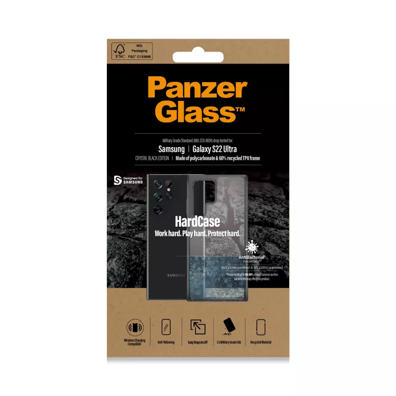 PanzerGlass ® HardCase Samsung Galaxy S22 Ultra 5G - Smokey Juoda