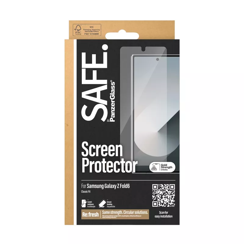 PanzerGlass SAFE. by ® ekrano apsauga Samsung Galaxy Z Fold6 | Classic Fit