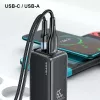 Įkroviklis usams T47 USB / USB-C 65W PD greitasis įkrovimas — 65W USB Power Delivery, USB-A + USB-C prievadai