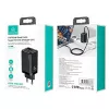Įkroviklis usams T47 USB / USB-C 65W PD greitasis įkrovimas — 65W USB Power Delivery, USB-A + USB-C prievadai