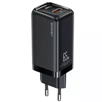 Įkroviklis usams T47 USB / USB-C 65W PD greitasis įkrovimas — 65W USB Power Delivery, USB-A + USB-C prievadai