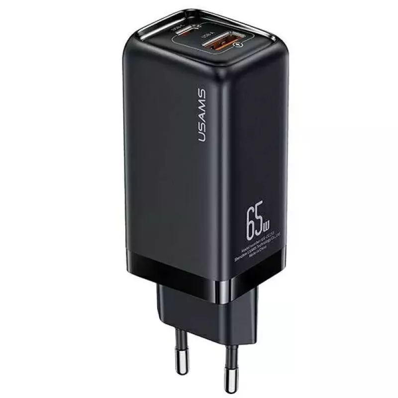 Įkroviklis usams T47 USB / USB-C 65W PD greitasis įkrovimas — 65W USB Power Delivery, USB-A + USB-C prievadai
