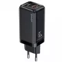 Įkroviklis usams T47 USB / USB-C 65W PD greitasis įkrovimas — 65W USB Power Delivery, USB-A + USB-C prievadai