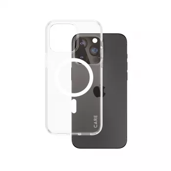 PanzerGlass CARE™ by ® Urban Combat Case Transparent w. White MagSafe iPhone 15 Pro Max