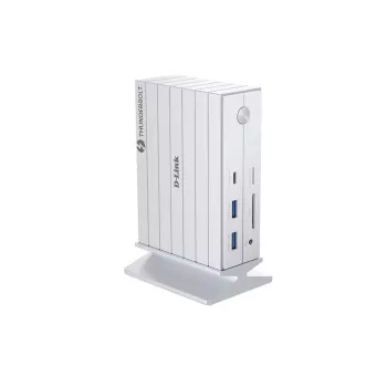 D-Link DUF-E01/E nešiojamojo kompiuterio dokas / prievado dubliatorius Laidinis Thunderbolt 4 Baltas