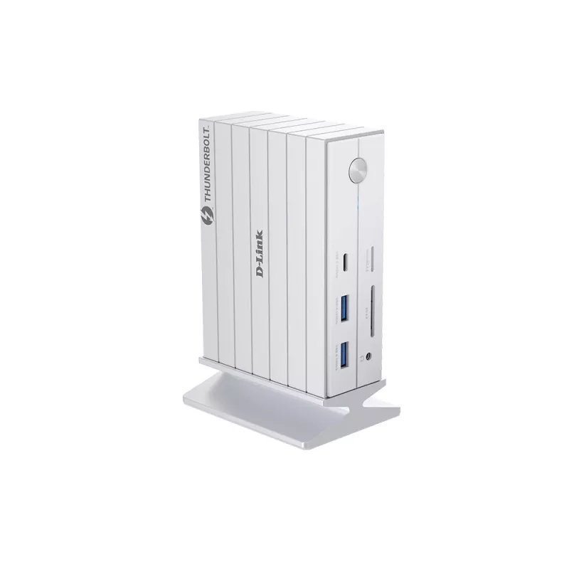D-Link DUF-E01/E nešiojamojo kompiuterio dokas / prievado dubliatorius Laidinis Thunderbolt 4 Baltas
