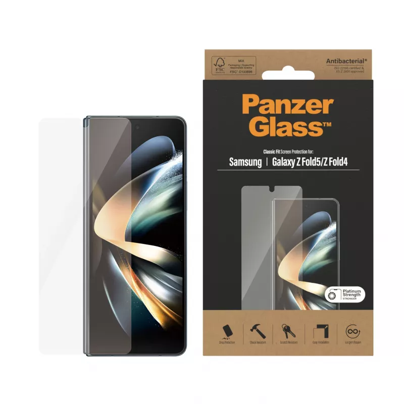 Ekrano apsauga PanzerGlass Samsung Galaxy Z Fold4 antibakterinė, atspari įbrėžimams