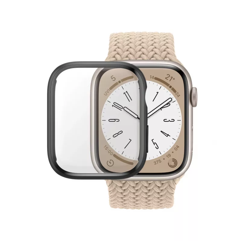 PanzerGlass ® Pilno rėmelio dėklas Apple Watch Series 9 | 8 | 7 | 45 mm | Juodas