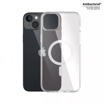 PanzerGlass ® HardCase permatomas su baltu MagSafe, skirtas iPhone 14 Plus