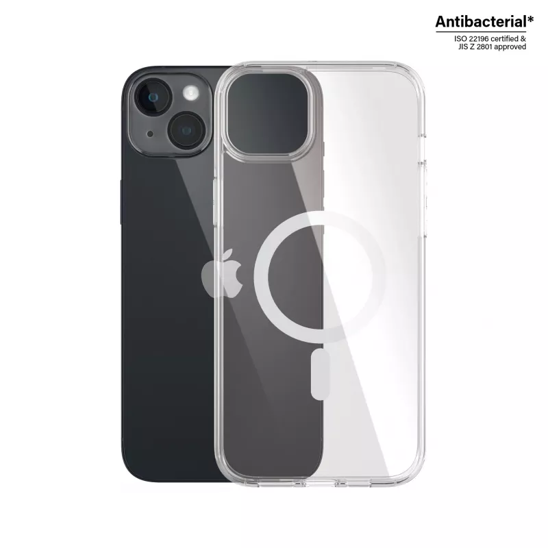 PanzerGlass ® HardCase permatomas su baltu MagSafe, skirtas iPhone 14 Plus