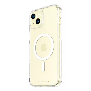Apsauginis dėklas HardCase MagSafe PanzerGlass, skirtas iPhone 15 Plus – permatomas, pagamintas iš perdirbto plastiko, tinka 6,69 colio ekranui