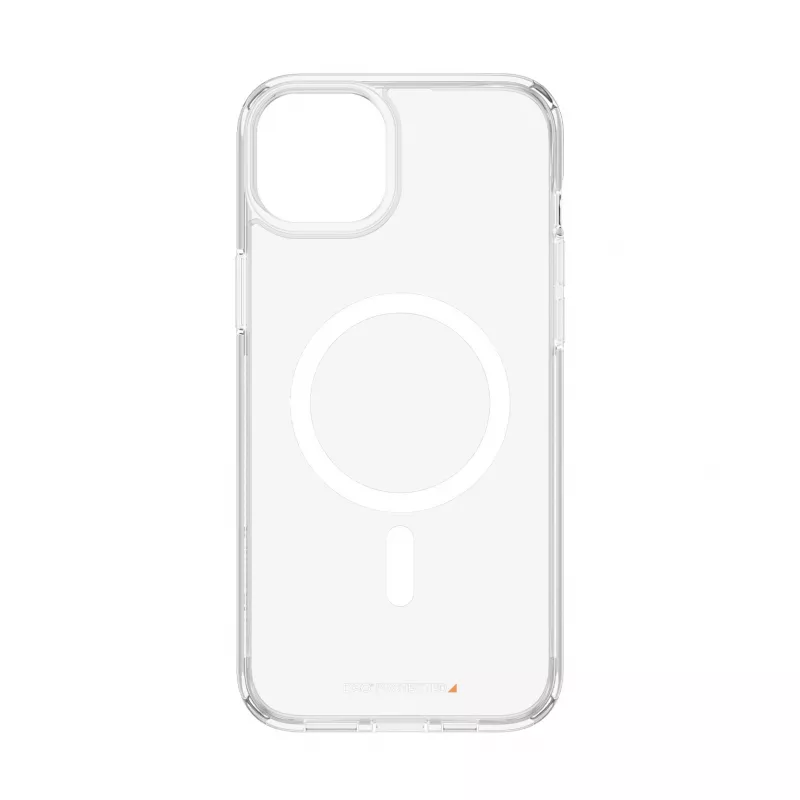 Apsauginis dėklas HardCase MagSafe PanzerGlass, skirtas iPhone 15 Plus – permatomas, pagamintas iš perdirbto plastiko, tinka 6,69 colio ekranui