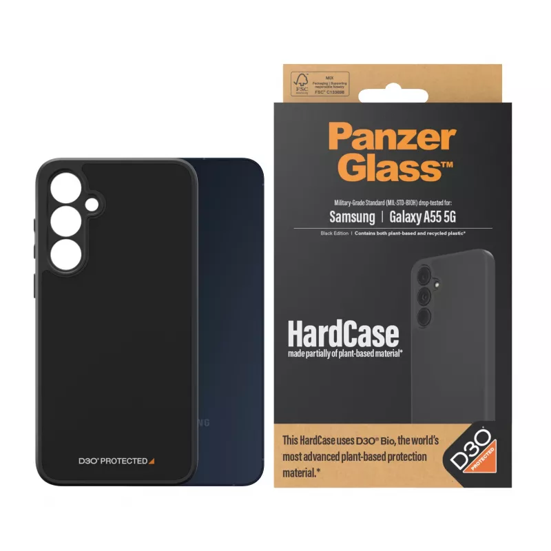 PanzerGlass ® HardCase Juoda su D3O® Samsung Galaxy A55 5G