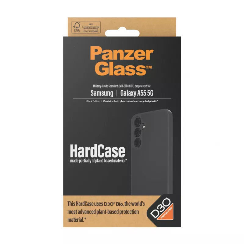 PanzerGlass ® HardCase Juoda su D3O® Samsung Galaxy A55 5G