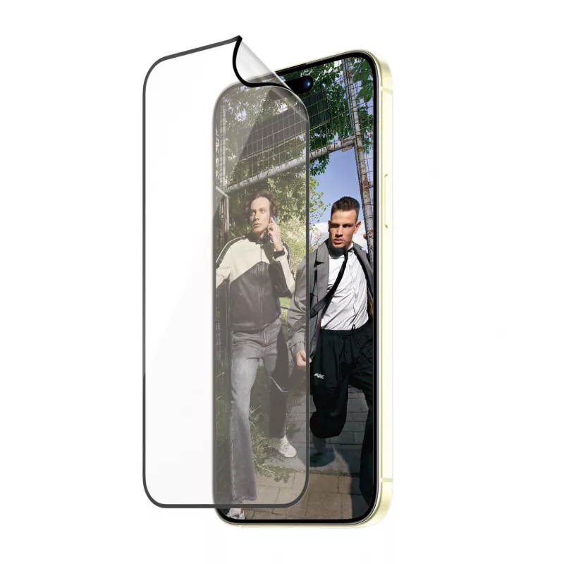 PanzerGlass ® ECO MATRIX ekrano apsauginė plėvelė su D3O® iPhone 15 Plus | Itin platus pritaikymas su išlygiavimo rinkiniu