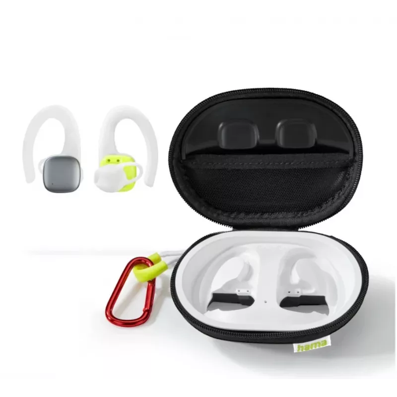 Hama Spirit Athletics ausinės True Wireless Stereo (TWS) ausinės su ausies lankeliu sportinės Bluetooth baltos, geltonos