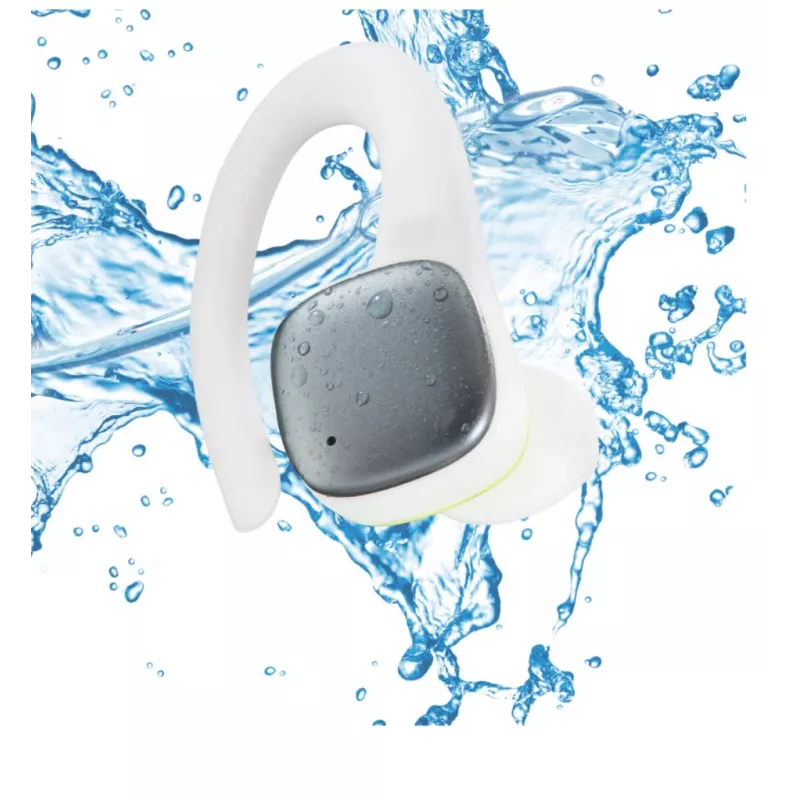 Hama Spirit Athletics ausinės True Wireless Stereo (TWS) ausinės su ausies lankeliu sportinės Bluetooth baltos, geltonos
